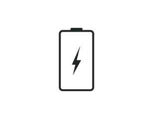Battery icon in trendy flat design