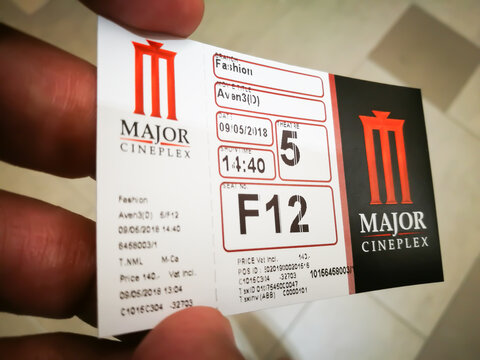 BANGKOK, THAILAND. – On May 09, 2018 - Major Cineplex Movie Ticket On Value At 140 Baht.