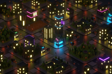 Neon Cartoon City