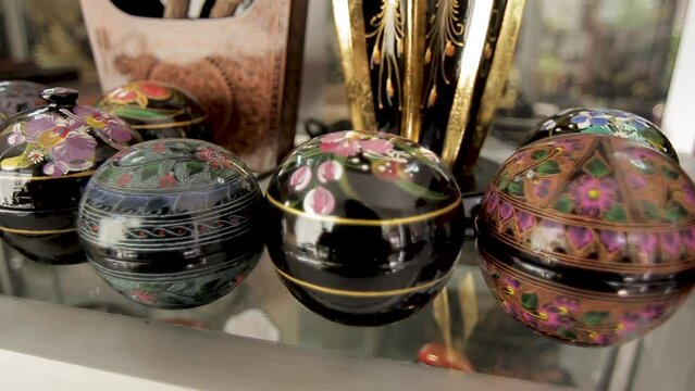 Lacquerware, Thai artwork, rare handicrafts
