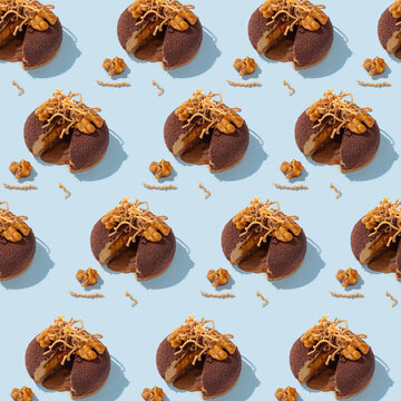 Caramel Filled Pastry, with funky toppings.