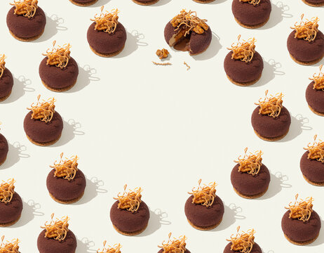 Caramel Filled Pastry, with funky toppings.