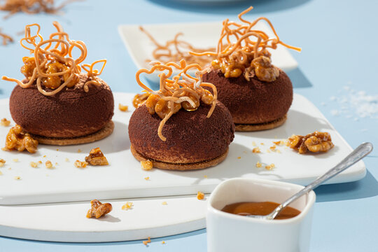 Caramel Filled Pastry, with funky toppings.