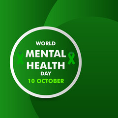World Mental Health Day Background Illustration Banner