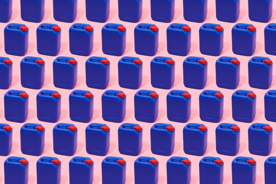 blue plastic jerry cans mosaic