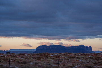 Monument Valley Sunset in the winter