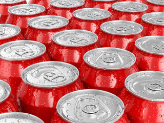 Drink cans background