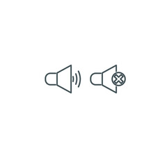 Sound icon. Set speaker icon. Sound vector icon, music volume symbol.