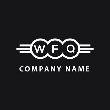 WFQ technology letter logo design on black  background. WFQ creative initials technology letter logo concept. WFQ technology letter design.
