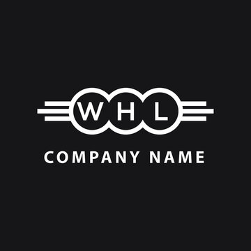 WHL technology letter logo design on black  background. WHL creative initials technology letter logo concept. WHL technology letter design.

