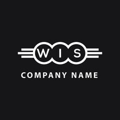 WIS technology letter logo design on black  background. WIS creative initials technology letter logo concept. WIS technology letter design.
 - obrazy, fototapety, plakaty