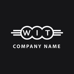 WIT technology letter logo design on black   background. WIT creative initials technology letter logo concept. WIT technology letter design.
