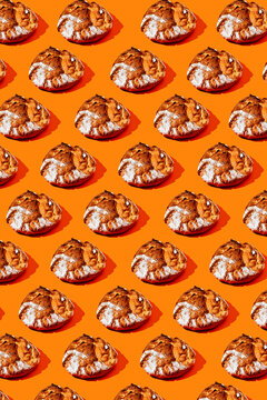 mosaic of kamut wheat bread loaves