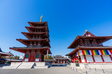 [大阪府]晴天の四天王寺（和宗の総本山の寺院）