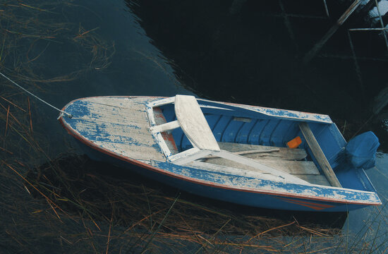 Lake Titicaca altiplano bolivia, highest lake in the world, chosa totora water customs rustic yesteryear boat background