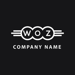 WOZ letter logo design on black background. WOZ  creative initials letter logo concept. WOZ letter design. © Faisal