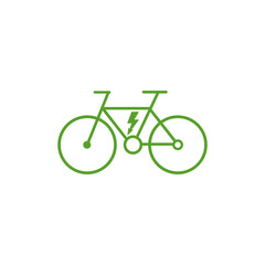 Fototapeta premium Electric Bike Icon Logo Design Element template isolated on white background