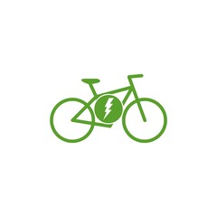 Fototapeta premium Electric Bike Icon Logo Design Element template isolated on white background