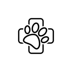 Obraz premium Graph symbol for pet and veterinary web site and apps design isolated on white background