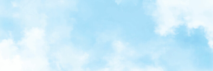Fototapeta na wymiar Blue sky with white cloud. Panorama view perfect sky background.