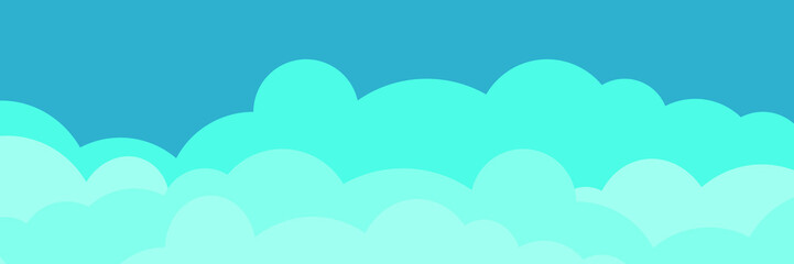 Fototapeta na wymiar Cloudscape background. Vector illustration blue sky with clouds.