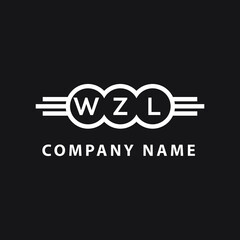 WZL letter logo design on black background. WZL  creative initials letter logo concept. WZL letter design.