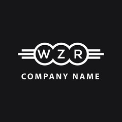 WZR letter logo design on black background. WZR  creative initials letter logo concept. WZR letter design.