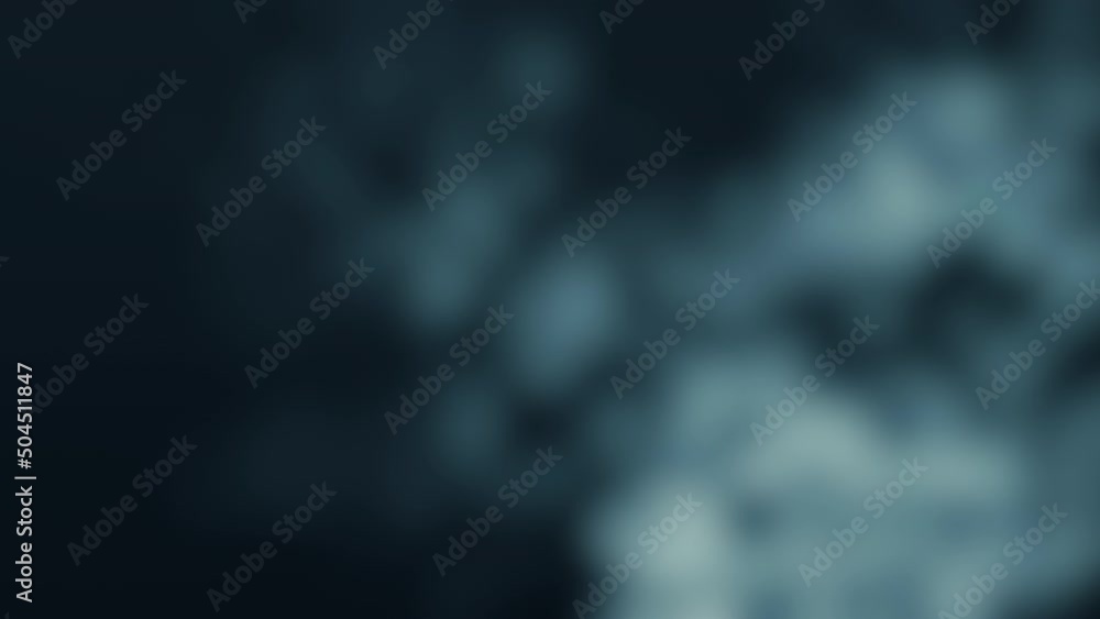 Poster abstract seamless loop blue smoke move on a black background for screen overlay background.4k 3d mis