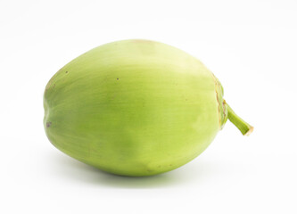green coconut isolate on white background