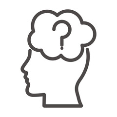 head with question mark