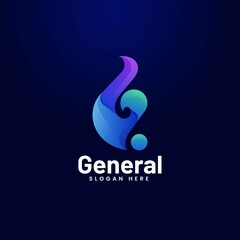 Obraz premium Vector Logo Illustration Letter G Gradient Colorful Style.