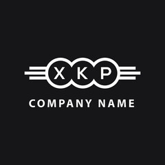 XKP letter logo design on black background. XKP  creative initials letter logo concept. XKP letter design.