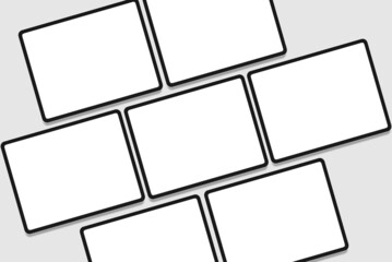 Realistic tablet mockup blank