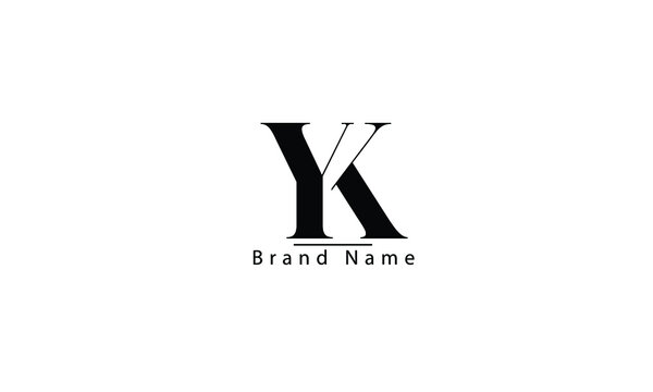 YK KY Y K abstract vector logo monogram template