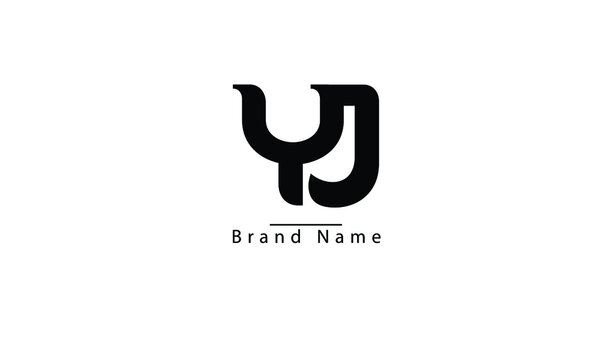 yj jy y j abstract vector logo monogram template