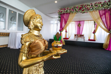 Indian Hindu wedding interiors and decorations, mandap