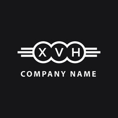 XVH letter logo design on black background. XVH  creative initials letter logo concept. XVH letter design.