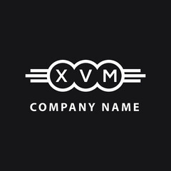 XVM letter logo design on black background. XVM  creative initials letter logo concept. XVM letter design.