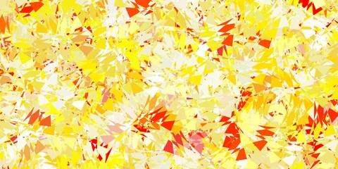 Obraz na płótnie Canvas Light orange vector background with polygonal forms.