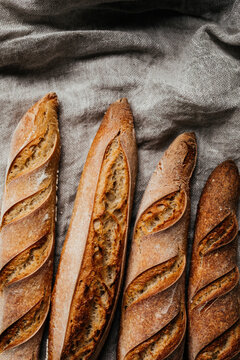 Rustic sourdough baguette