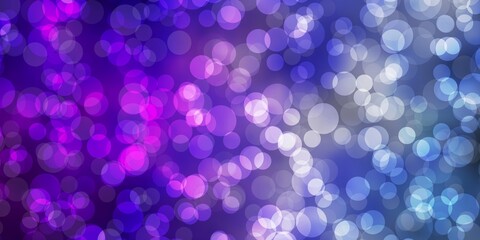 Light Blue, Red vector background with circles.