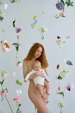 woman with flowers
