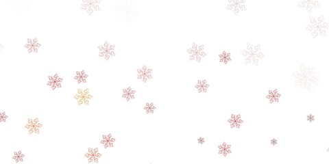 Light orange vector natural layout with flowers.