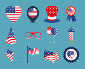 independence usa icon set