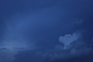 Rainy season clouds and lurid.