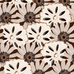 African motifs, Asian pattern, earth tones. Trendy pattern/ Collection - 504521818