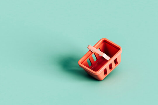 Tilted 3D shopping basket