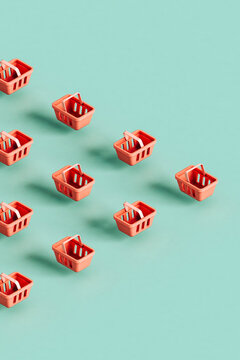 Geometric shape from shopping baskets