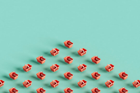 Triangle from supermarket baskets