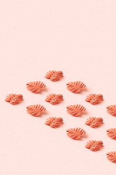 Set of 3D monstera leaves